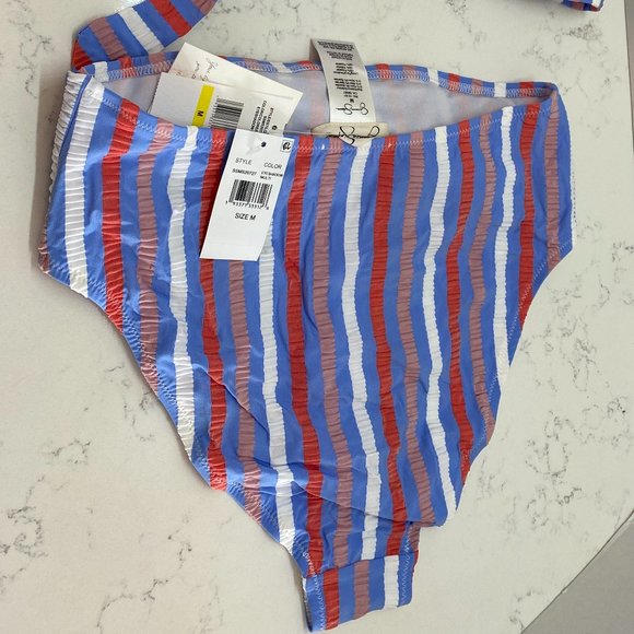 NWT Jessica Simpson Striped Two Piece swimsuit - Picture 5 of 6